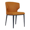 CABO DINING CHAIR - LEATHERETTE SEAT + METAL BASE