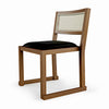 Eglinton Dining Chair Vinyl Noir Walnut