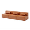 Mix Modular Armless Sofa 3-pc Vegan Leather