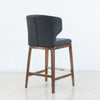 CABO COUNTER - LEATHERETTE SEAT + WOOD BASE STOOL