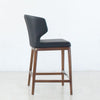 CABO COUNTER - LEATHERETTE SEAT + WOOD BASE STOOL