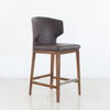 CABO COUNTER - LEATHERETTE SEAT + WOOD BASE STOOL