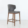 CABO COUNTER - LEATHERETTE SEAT + WOOD BASE STOOL