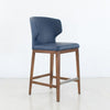 CABO COUNTER - LEATHERETTE SEAT + WOOD BASE STOOL