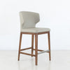 CABO COUNTER - LEATHERETTE SEAT + WOOD BASE STOOL