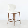 CABO COUNTER - LEATHERETTE SEAT + WOOD BASE STOOL