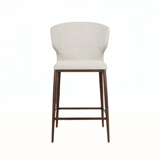 CABO COUNTER - FABRIC SEAT + WOOD BASE STOOL