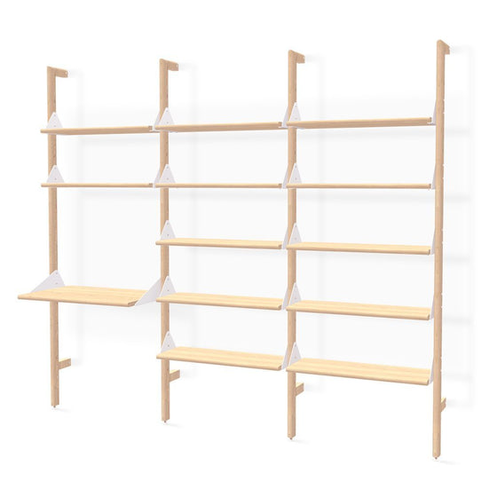Branch Triple Unit (1 X Unit 2 Shelves & 1 Desk/2 X Units 5 Shelves Each)