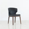 CABO DINING CHAIR - LEATHERETTE SEAT + WOOD BASE