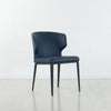 CABO DINING CHAIR - LEATHERETTE SEAT + METAL BASE
