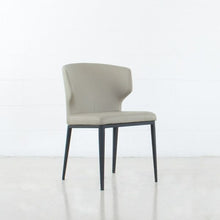 CABO DINING CHAIR - LEATHERETTE SEAT + METAL BASE