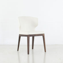  CABO DINING CHAIR - LEATHERETTE SEAT + WOOD BASE