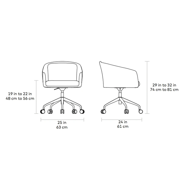 Radius Task Chair Radius Task Office Chair in Stockholm Graphite - Ottawa Furniture Store ...