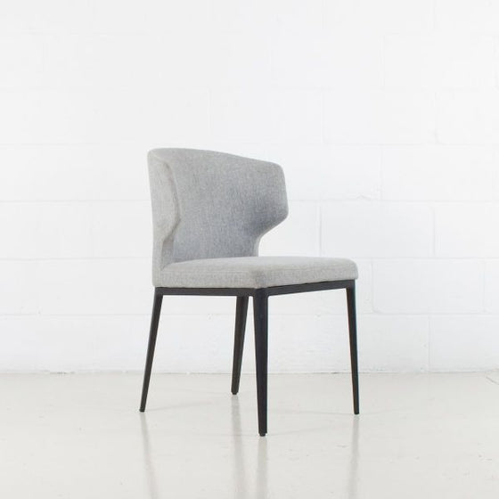CABO DINING CHAIR - FABRIC SEAT + METAL BASE